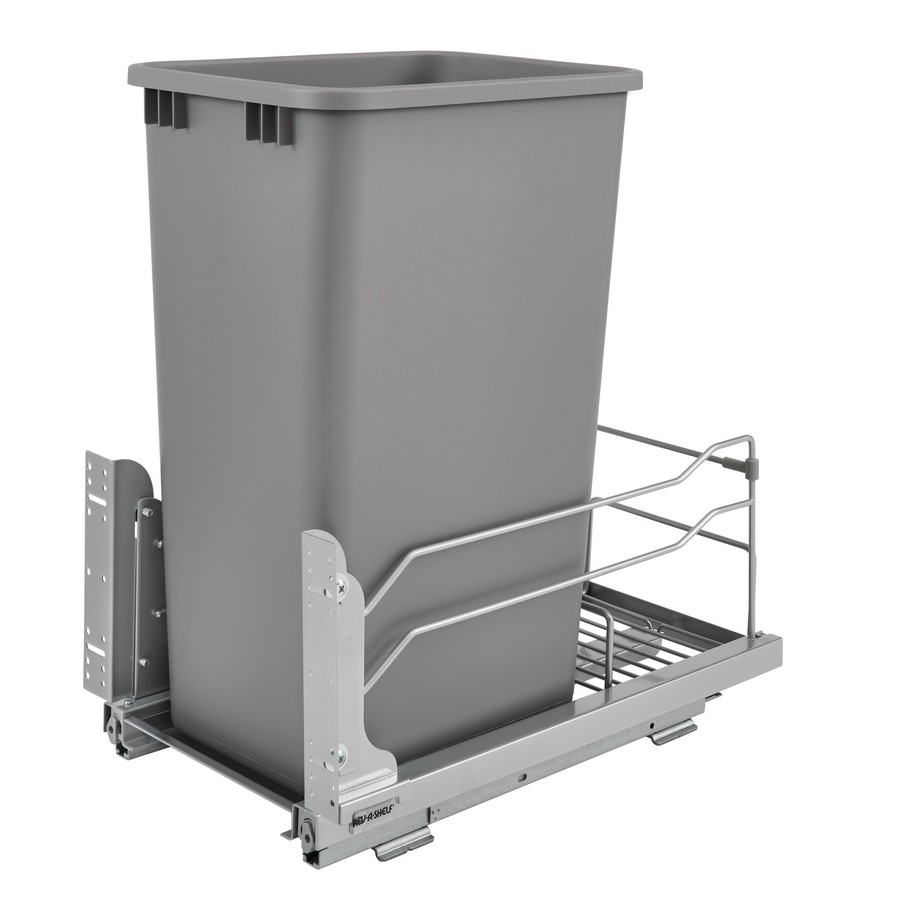 53WC Single 50 Quart Bottom Mount Waste Container with Soft Close Rev-A-Shelf 53WC-1550SCDM-117