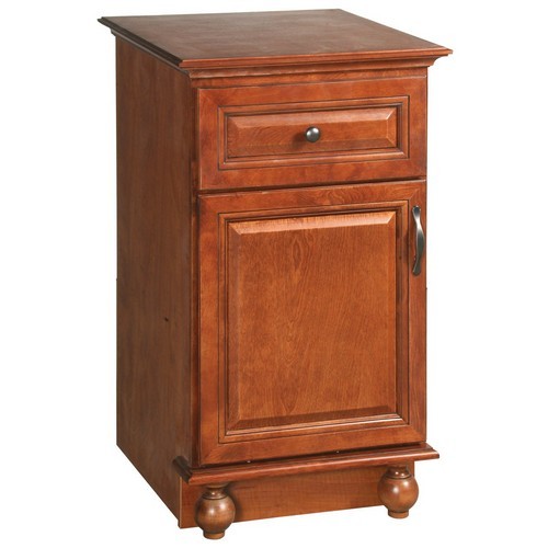 Design House 540872 Montclair Chestnut Glaze Linen Bottom Vanity Cabinet with 1-Door & 1-Drawer, 35 X 22-1/2