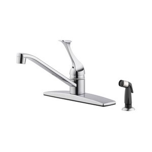 Design House 546010 Millbridge Single Handle Kitchen Faucet with Side Sprayer Polished Chrome
