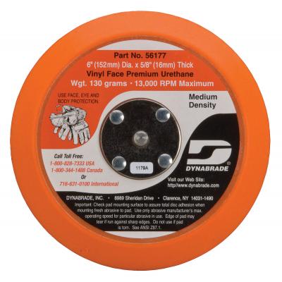 6" Dia. Non-Vacuum Disc Pad Vinyl-Face Dynabrade 56177