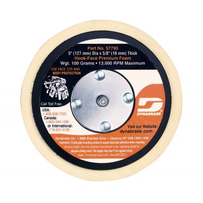 5" Dia. Non-Vacuum Disc Pad  Hook-Face Radius Dynabrade 57795