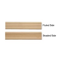Omega National M4312MUF2 Bulk-2, Machined Wood Filler, Two-Sided (One Side Beaded &amp; One Side Fluted) Style, 3 W x 48 L x 3/4 Thick, Maple