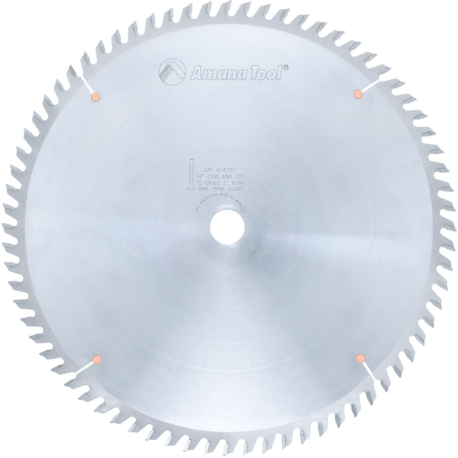 Amana Tool 612604 Carbide Tipped Combination Ripping &amp; Crosscut 12in dia. x 60T 4+1, 15deg, 1in Bore