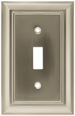 Liberty Hardware 64209, Single Switch Wall Plate, Length 4-7/8, Satin Nickel, Architectural
