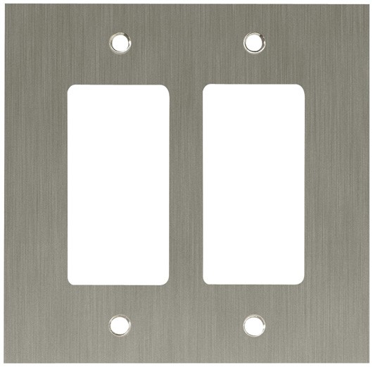 Liberty Hardware 64927, Double Decorator Wall Plate, Satin Nickel, Concave