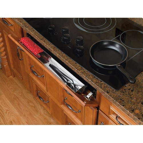 Rev-A-Shelf 28 in Stainless Steel Tip-Out Tray w//SC,