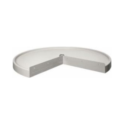 24" Polymer Pie-Cut Lazy Susan Shelf Only White Independently Rotating Rev-A-Shelf 6901-24-11-52