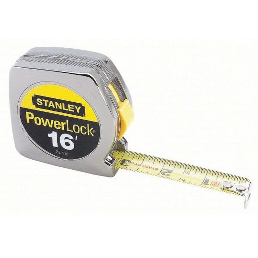 16' Standard Read Tape Measure  3/4" Blade Chrome ABS Case Stanley 33-116