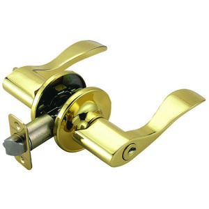 Design House 700468 Springdale 2-Way Latch Entry Door Handle, Adjustable Backset, Polished Brass