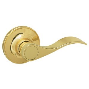 Design House 700591 Springdale Dummy Door Handle, Reversible for Left or Right Handed Doors, Polished Brass