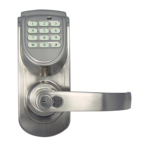 Design House 702944 Keypad Electronic Lock Entry Handle, Adjustable Backset, Satin Nickel, Right Hand Doors