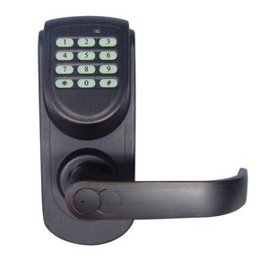 Design House 702969 Keypad Electronic Lock Entry Handle, Adjustable Backset, Brushed Bronze, Right Hand Doors