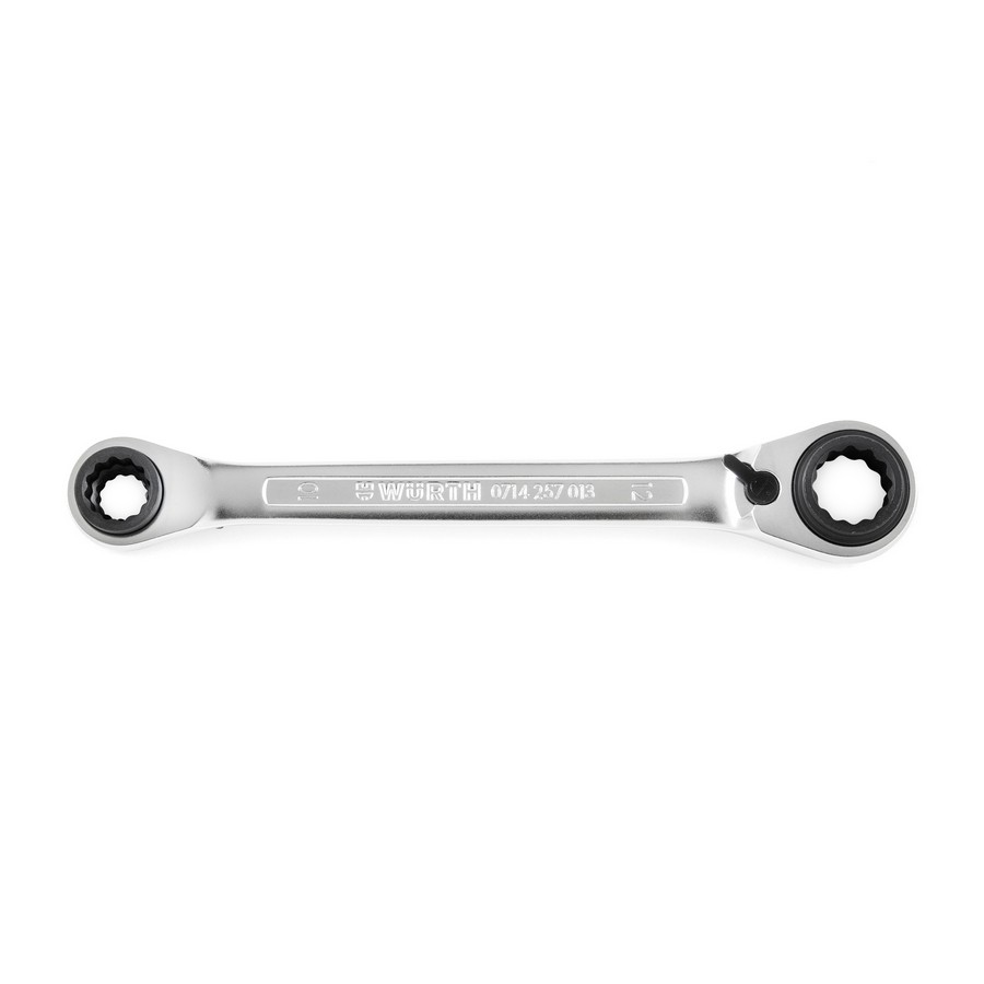 Powerdrive Double Box End Ratchet Wrench 4-in-1 16mm x 17mm + 18mm x 19mm