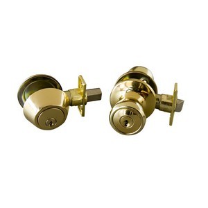 Design House 728329 Terrace Half Moon Entry Combo Polished Brass 6-Way View Pack