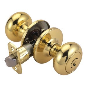 Design House 741280 Cambridge Universal Latch Entry Door Knob, Adjustable Backset, Polished Brass