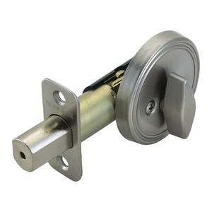 Design House 750836 Single Sided Deadbolt Lockset, Adjustable Backset, Satin Nickel