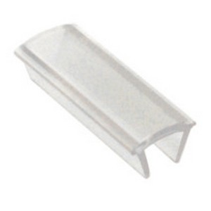 1-1/8" Plastic Clip Guide for Glass Doors Clear Epco 771