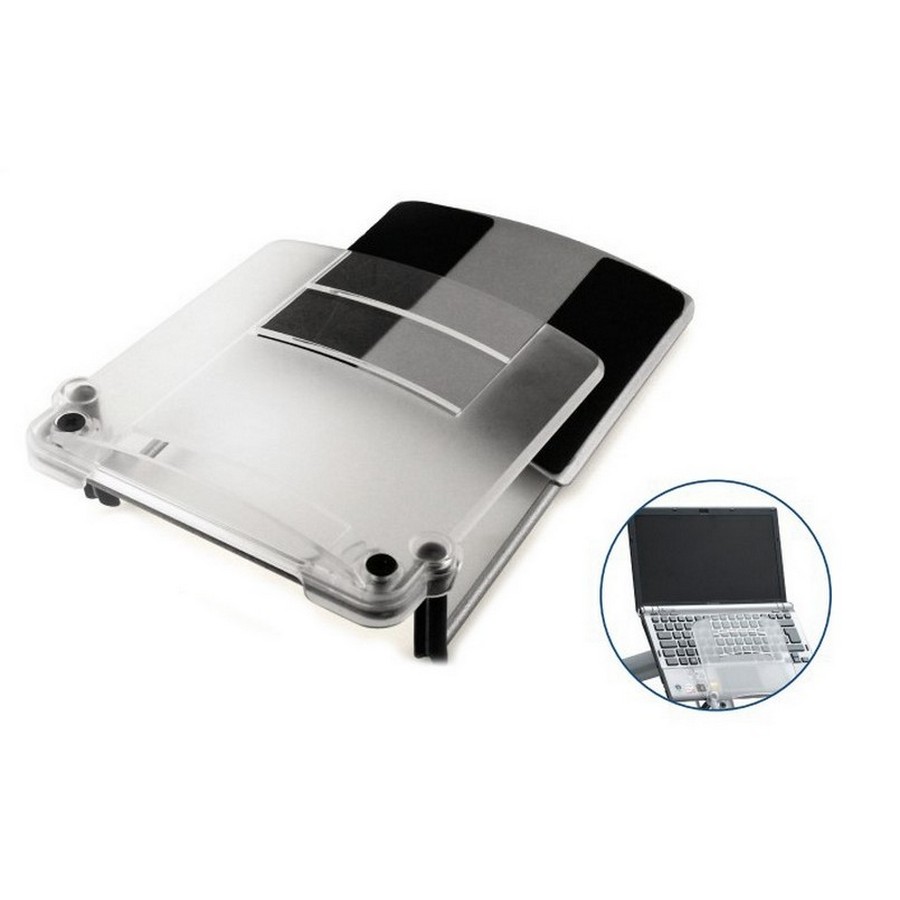 Laptop Support with Document Holder Silver Knape and Vogt 7801TDS