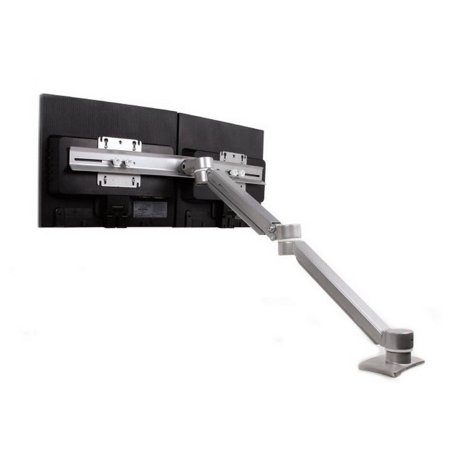 Extend Dual Monitor Arm for up to 22" W Monitors Silver Knape and Vogt 7822SJ02