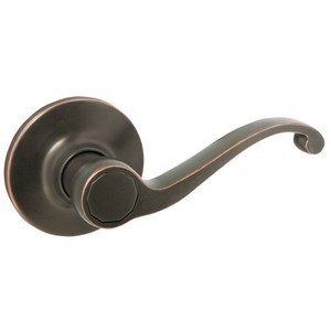 Design House 791657 Scroll Dummy Door Handle, Reversible for Left or Right Handed Doors, Oil Rubbed Bronze