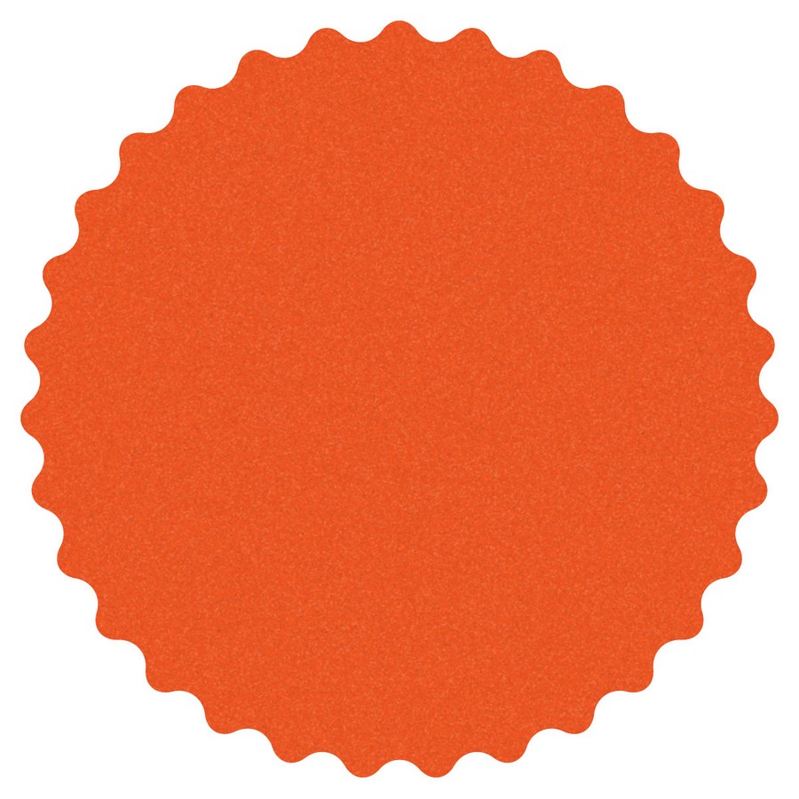 5" Dia Dynacut 80 Grit Extreme Orange Scalloped Edge Non Vacuum Hook and Loop Abrasive Disc 50/Pack Dynabrade 79880