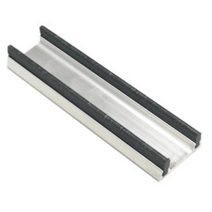 Aluminum Track with Black Fibre Insert for 3/4" By-Passing Dooors 12' Epco 821-M