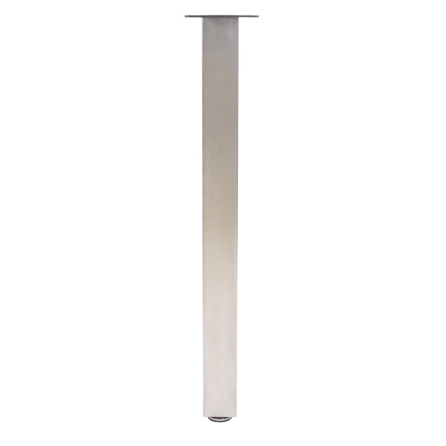 2" Square Rockwell Single Table Leg 34-1/2" H Stainless Steel Peter Meier 850-8S-SS