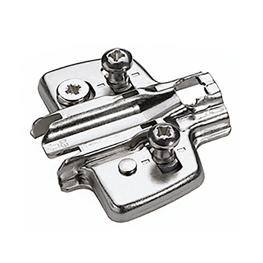 3mm Sensys Cruciform Mounting Plate with Direct Height Adjustment Euro Screws Nickel Hettich 9071647