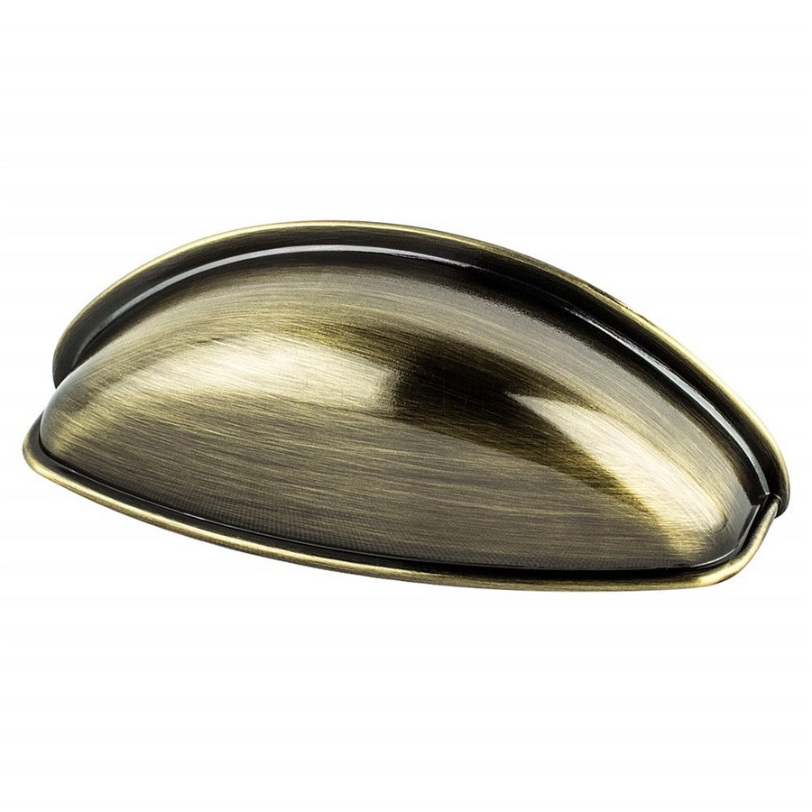 Euro Moderno Cup Pull 64mm Center to Center Brushed Antique Brass Berenson 9713-1BAB-P