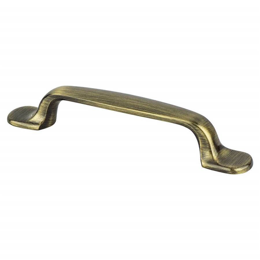 Euro Moderno Pull 96mm Center to Center Brushed Antique Brass Berenson 9721-1BAB-P