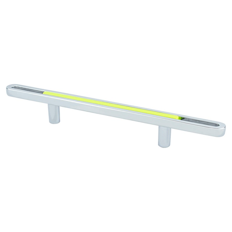 Dash Pull 96mm Center to Center Polished Chrome with Lime R. Christensen 9747-1000-P