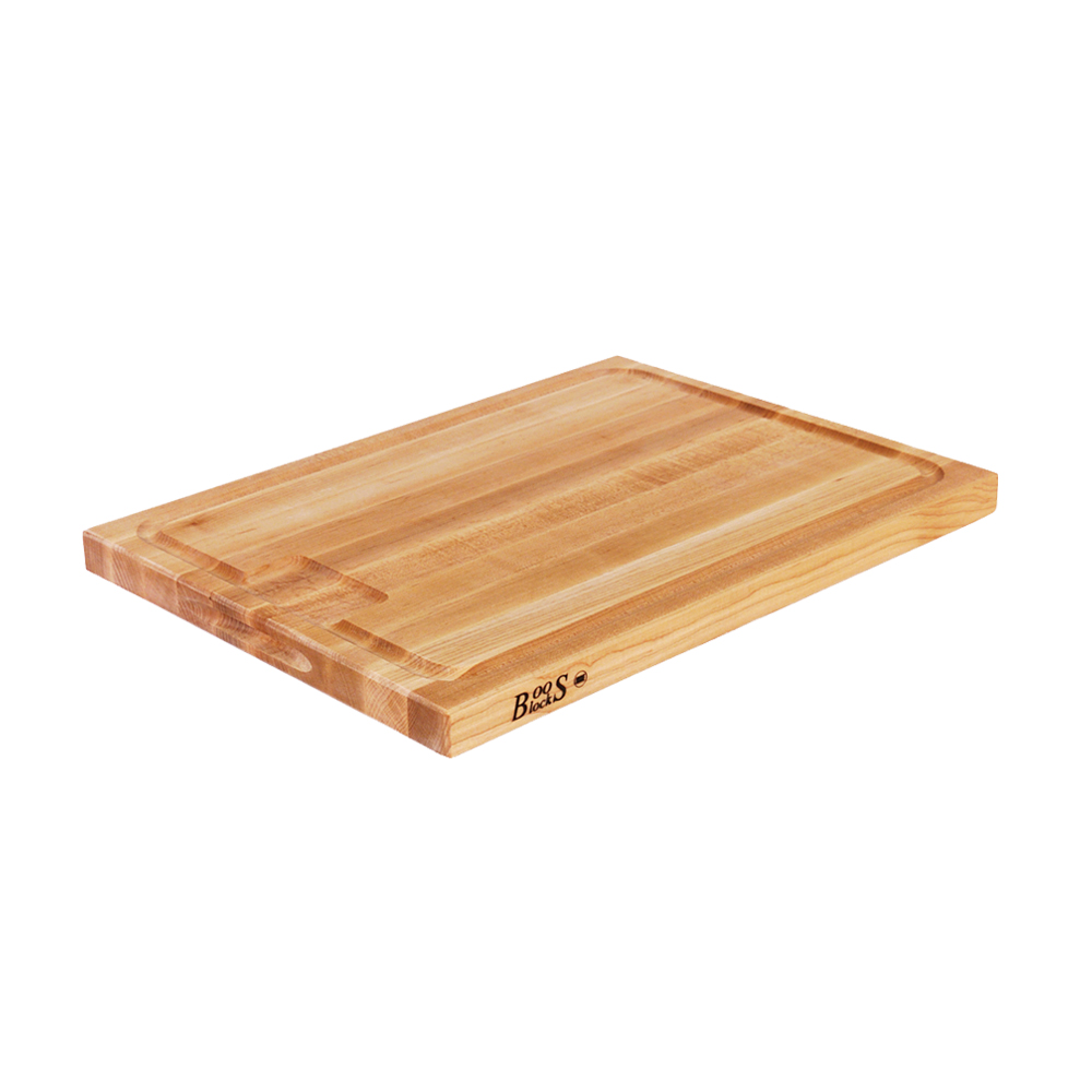 John Boos AUJUS 24 L Cutting Board, Professional Collection, Maple, Cutting Board with Groove, 24 L x 18 W x 1-1/2 Thick