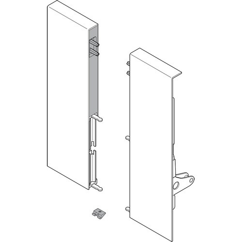 Blum ZIF.82D0.01 TANDEMBOX Interior Front Fixing Bracket Set (Right &amp; Left), D Height, Nickel