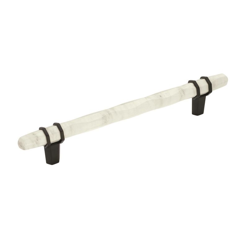 Carrione Pull 160mm Center to Center Marble White/Black Bronze Amerock BP36650WMBBR