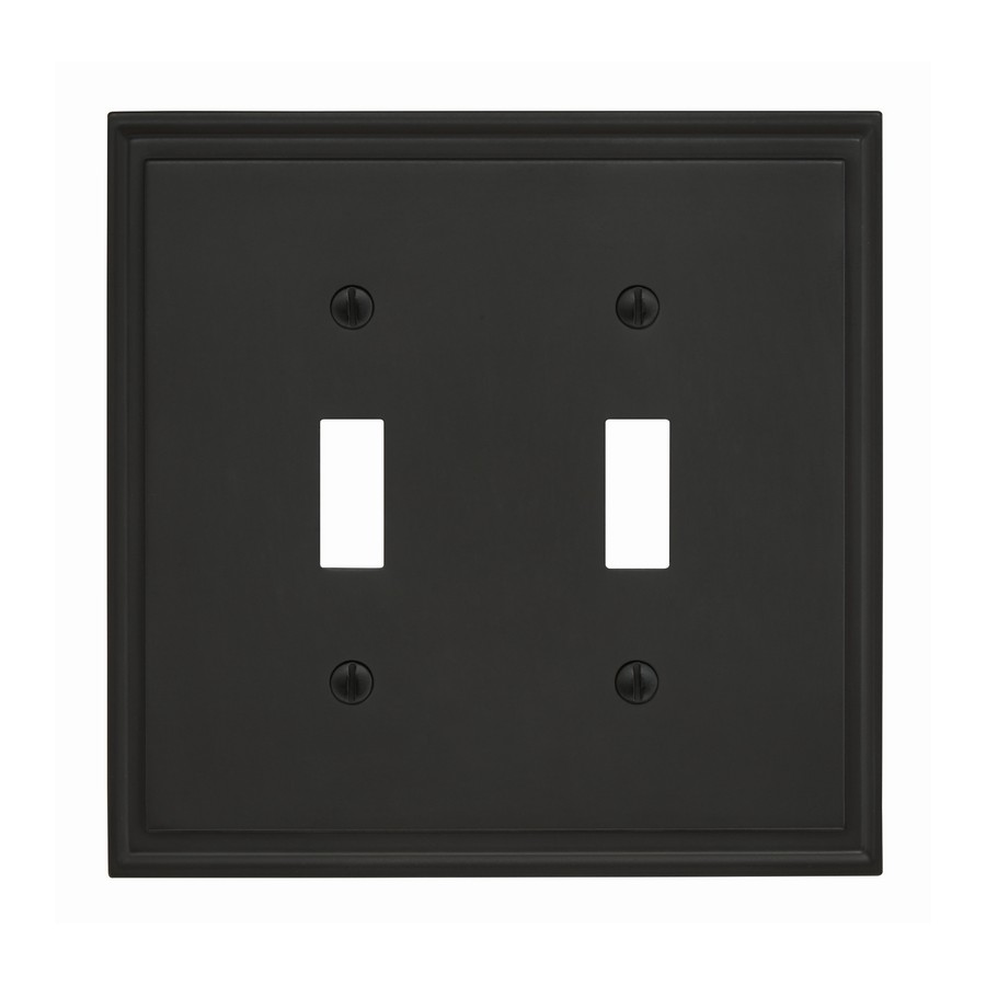 Mulholland Double Toggle Wall Plate 4-15/16" Wide Black Bronze Amerock BP36515BBR