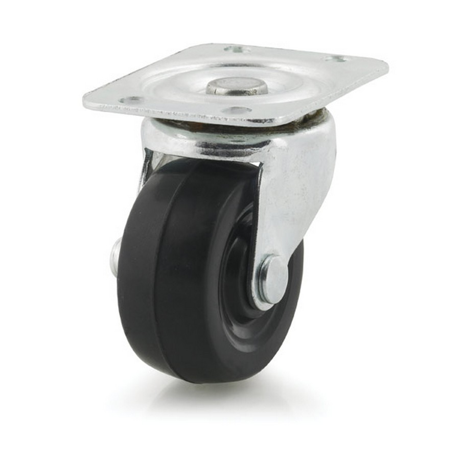 2" Plate Mount General Duty Swivel Caster Rubber DH Casters C-GD20RS