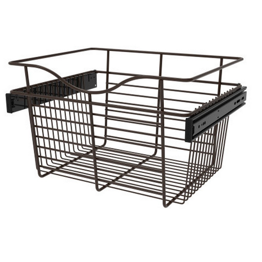 18" W Pull-Out Wire Closet Basket, Oil Rubbed Bronze Rev-A-Shelf CB-181411ORB-3
