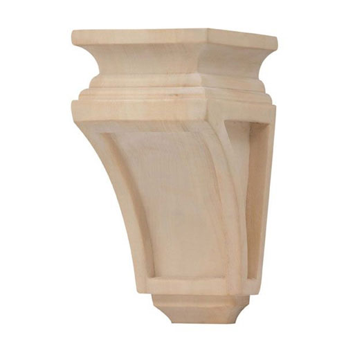 Lantern Wood Corbel  3-1/2" W x 3-7/8" D x 6-5/8" H Alder Grand River CB101-A