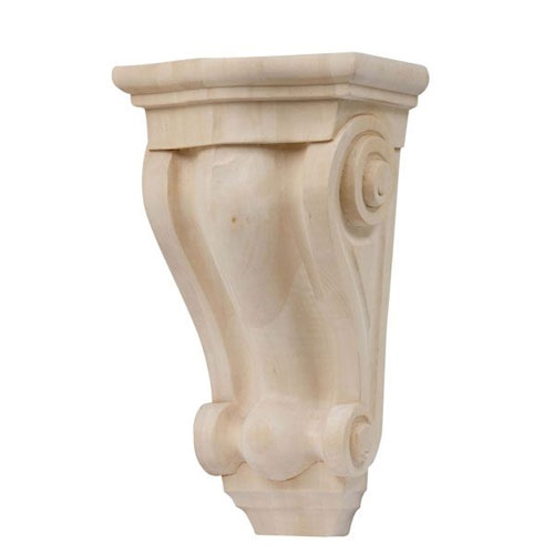 Traditional Wood Corbel 4-1/4" W x 5-1/4" D x 10-1/8" H Maple Grand River CB601-M