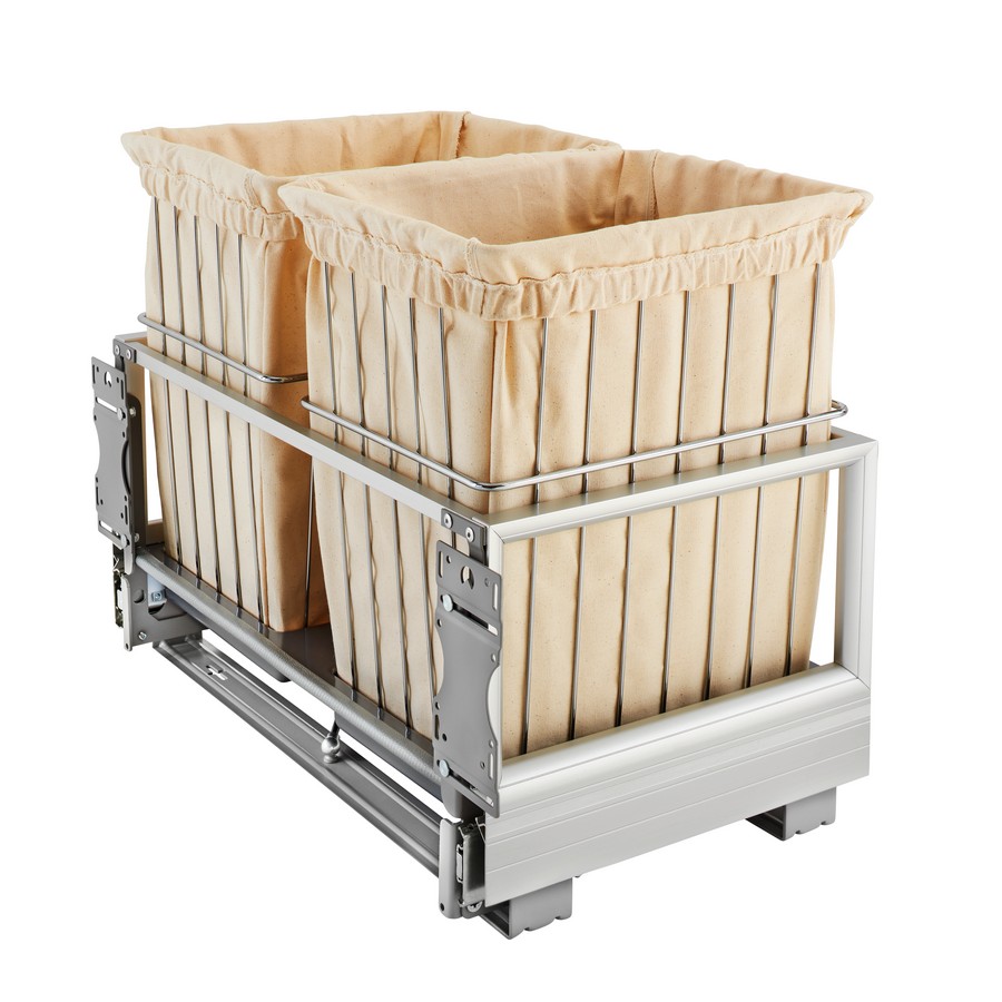 24" Steel Wire Double Wire Hamper with Soft Open/Close Rev-A-Shelf CH-241419-RM-217