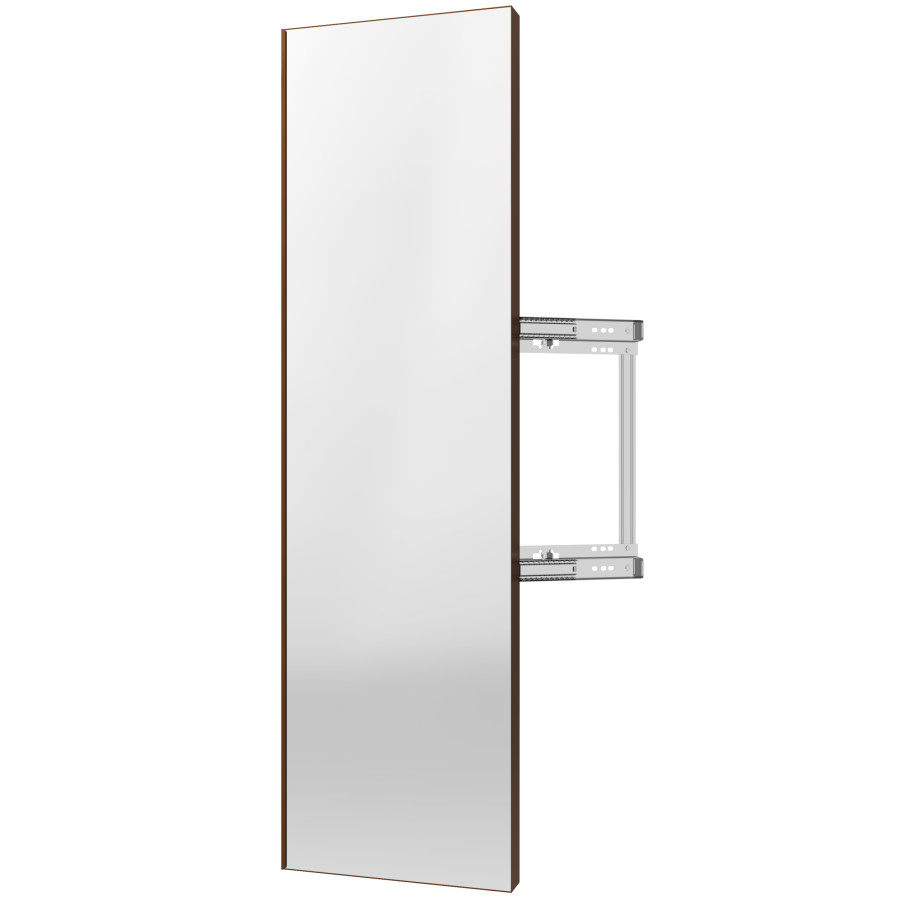 48" Pullout Closet Mirror with Soft-Close Bronze Sidelines CMSL-1448-BZ-1