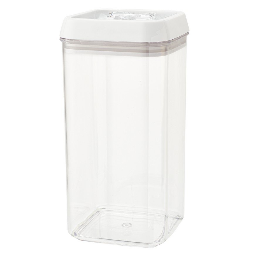 2.07 Quart Acrylic Container and Lid Set Clear/White Rev-A-Shelf CO-07L-1