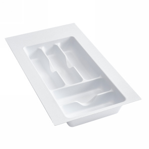 Plastic Cutlery Drawer Insert 11-1/2" W White  Rev-A-Shelf  CT-1W-10