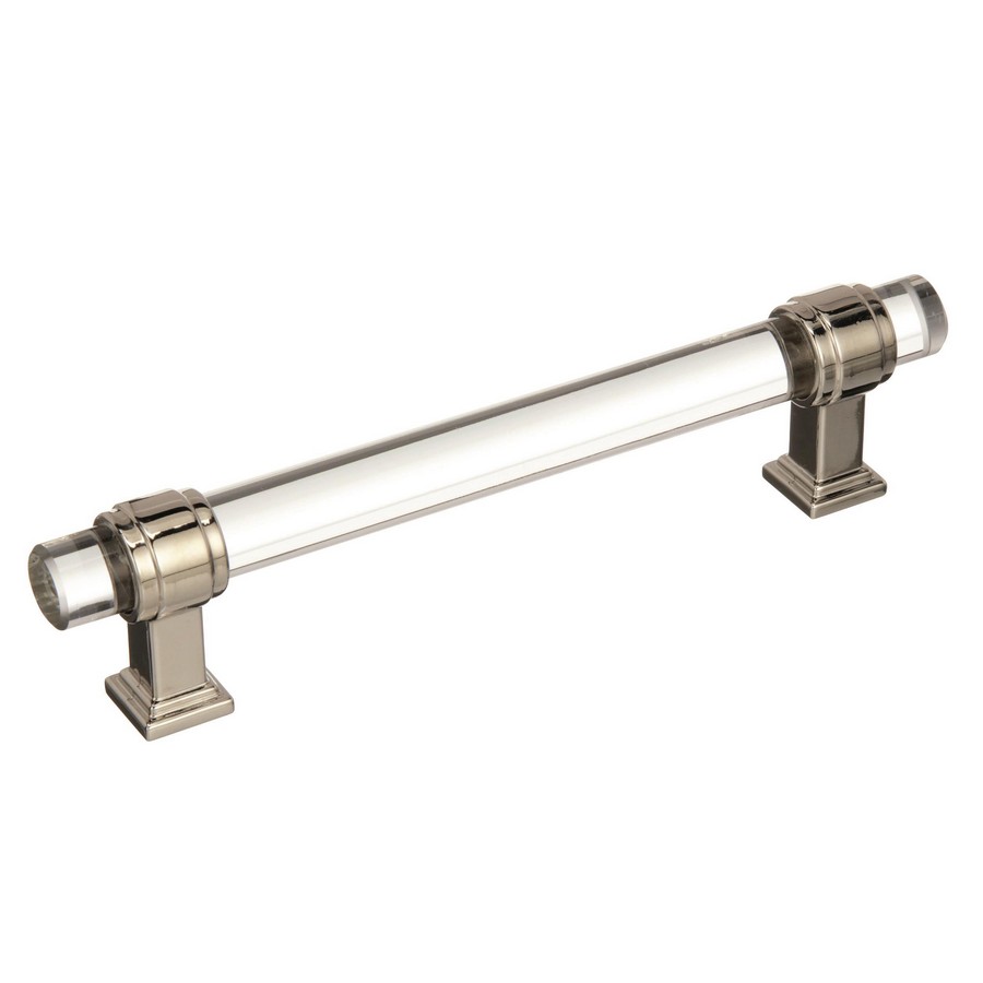 Glacio Pull 5-1/16" Center to Center Clear/Polished Nickel Amerock BP36655CPN
