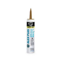 DAP 18122, Acrylic Latex Caulk Plus Silicone, Low VOC, Cedar Tan, 10.1 oz cartridge