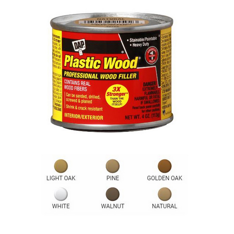 Plastic Wood Professional Wood Filler Walnut 4oz Can Dap 21412
