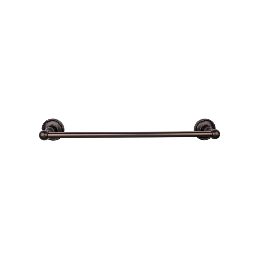Edwardian Bath Single Towel Bar 30" Center to Center with Ribbon Backplate Oil Rubbed Bronze Top Knobs ED10ORBE