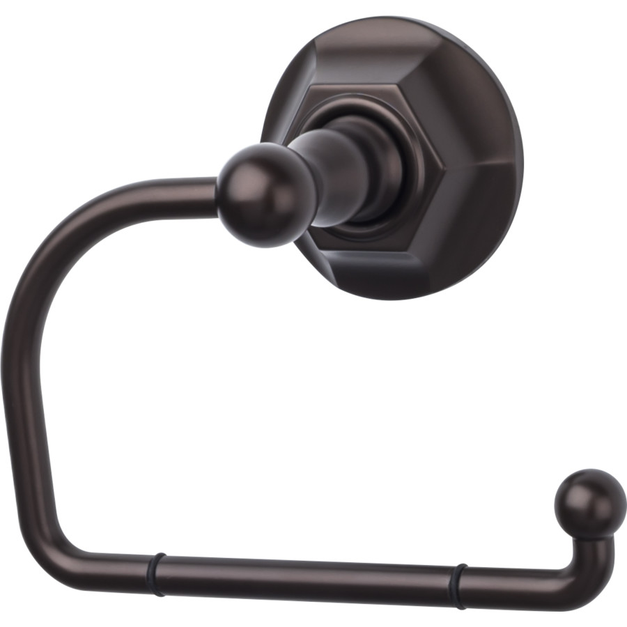 Edwardian Bath Tissue Hook 4-3/4" Long with Hex Backplate Oil Rubbed Bronze Top Knobs ED4ORBB