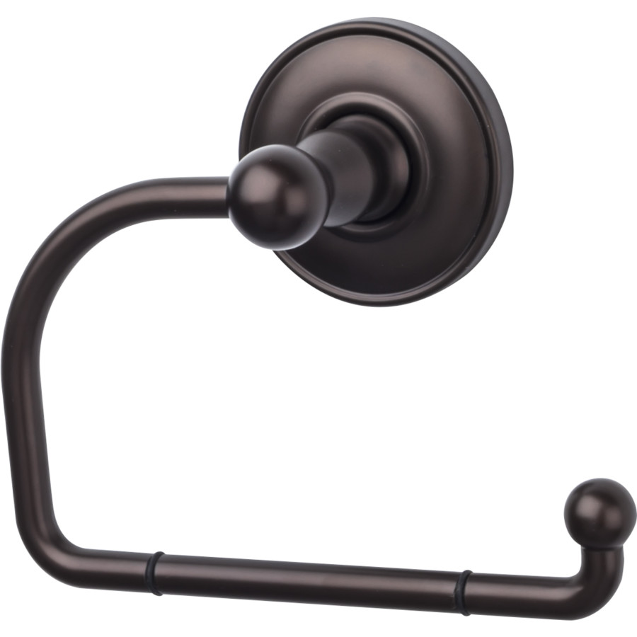 Edwardian Bath Tissue Hook 4-3/4" Long with Plain Backplate Oil Rubbed Bronze Top Knobs ED4ORBD
