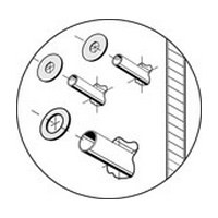 FastCap FC.MB.P1.WH Peel &amp; Stick PVC Plumbing Hole Covercaps, White, Assortment 1